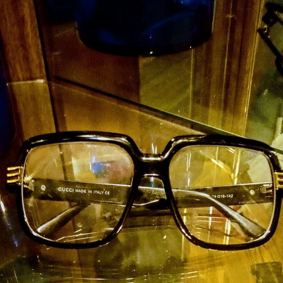 GUCCI CLEAR LENS OVERSIZED GLASSES - Picture 1 of 4